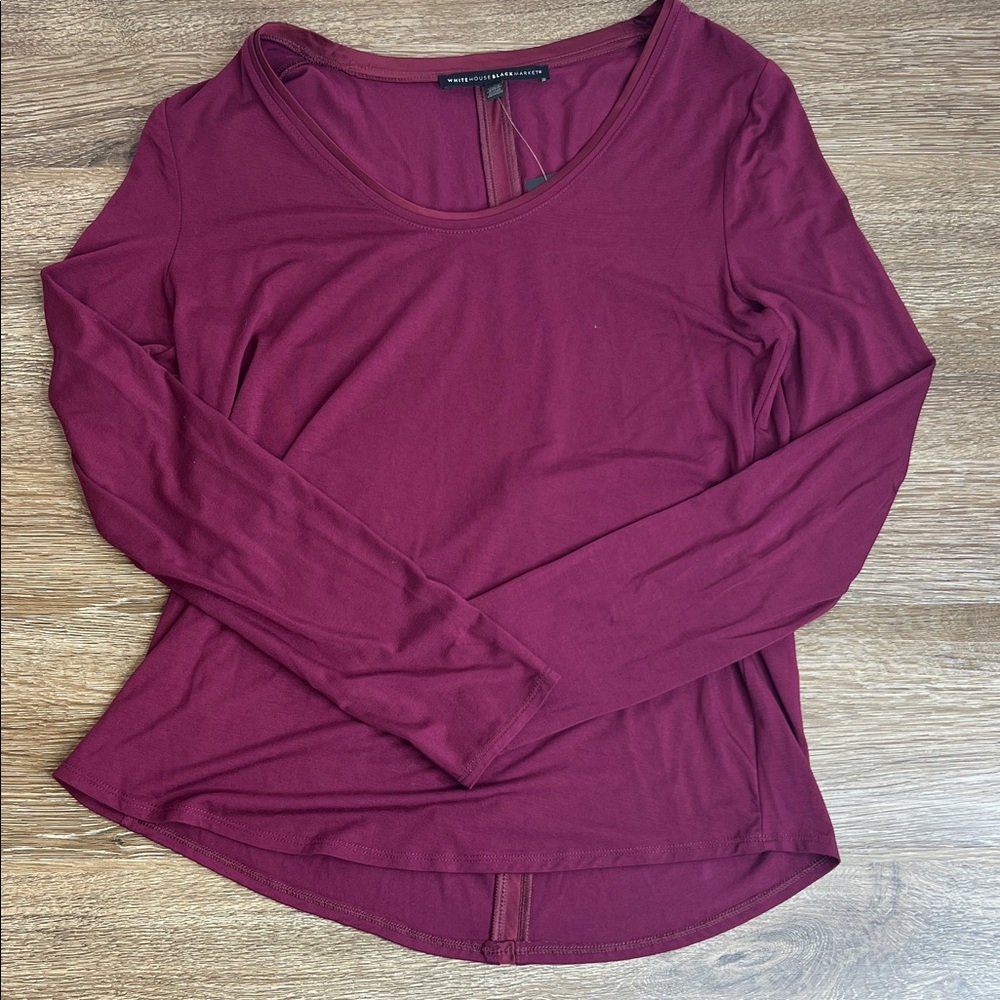 White House Black Market Pinot Long Sleeve Layering Tee – Size S (NWT)